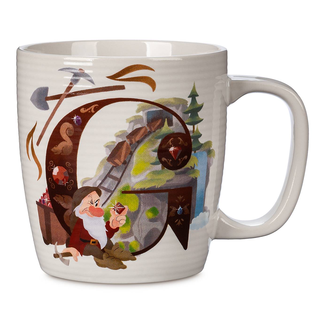 Disney Parks ABC Letters G is for Grumpy Seven Dwarfs Mine Train Coffee Mug New