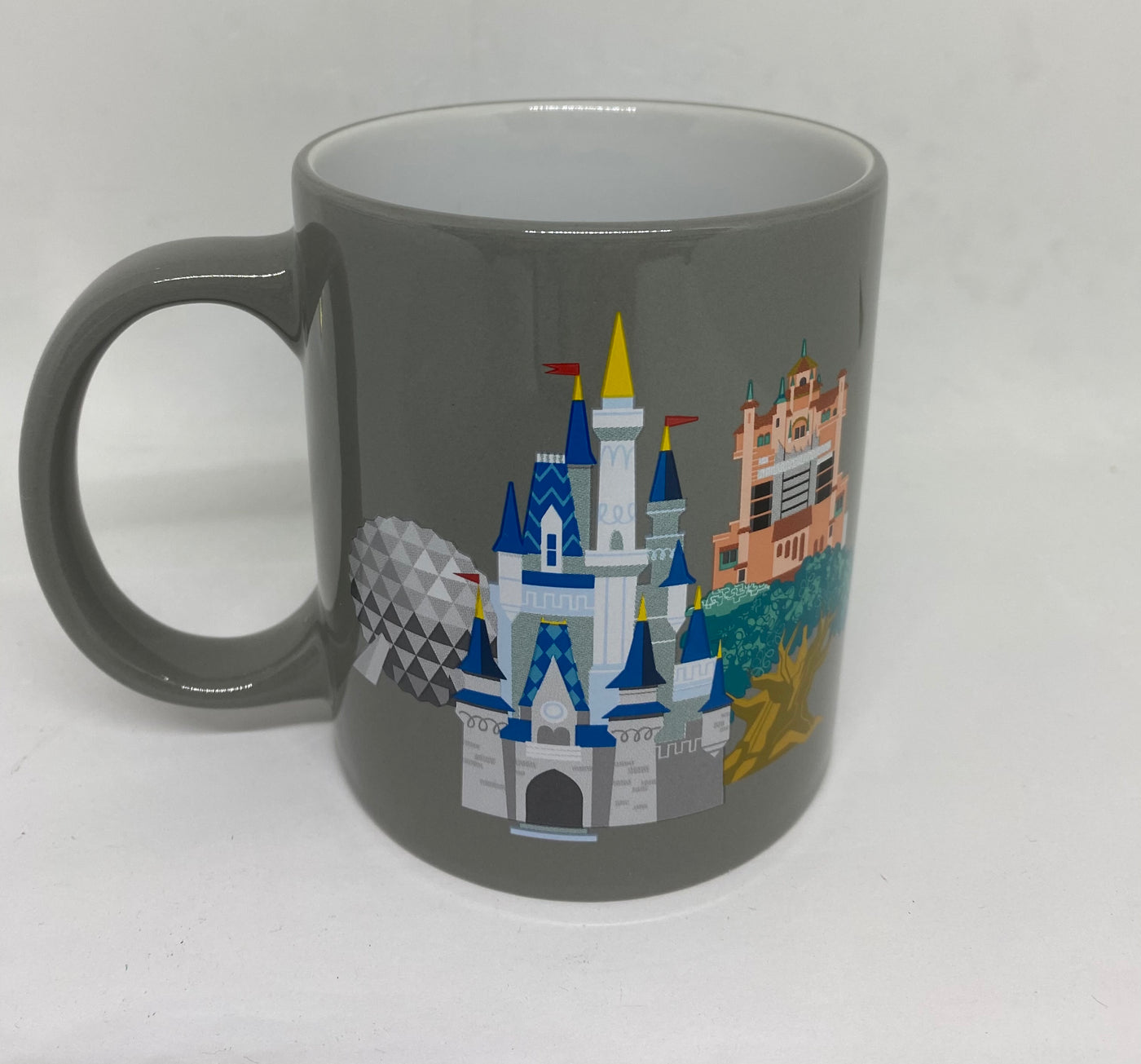 Disney Parks WDW Mickey Grandpa Grey Ceramic Coffee Mug New