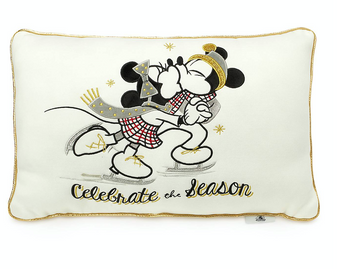 Disney Mickey and Minnie Christmas Holiday Celebrate the Season Throw Pillow New