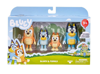 Bluey & Family Figures 4pk Toy New With Box
