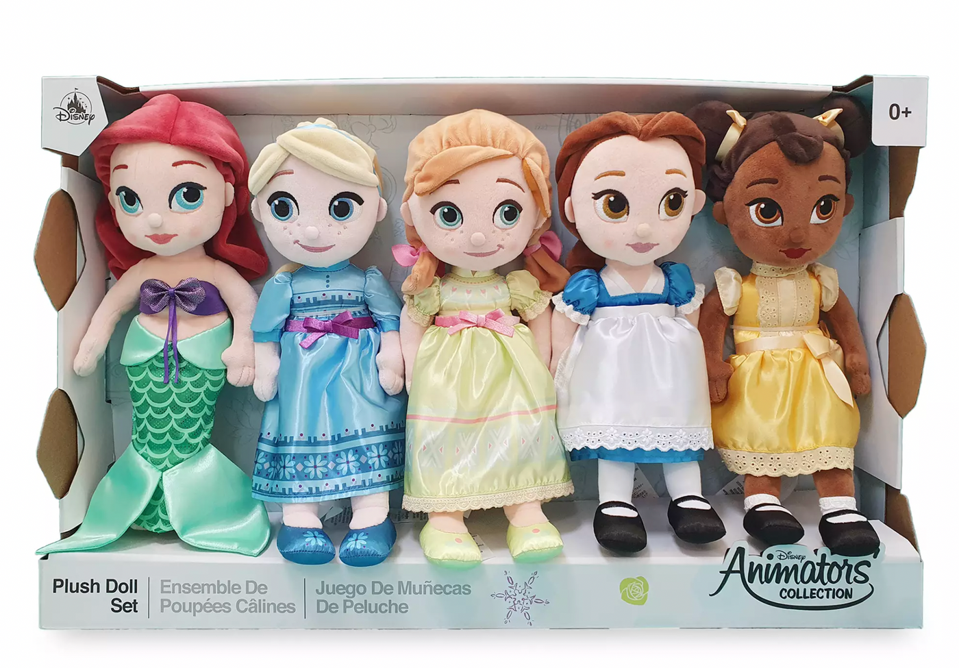 Disney Store Animators Collection Plush Doll Gift Set 12 Ariel Bell I Love Characters