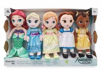 Disney Store Animators' Collection Plush Doll Gift Set 12'' Ariel Belle New
