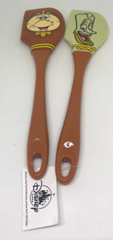 Disney Parks Lumiere and Cogsworth Kitchen Spatula Set New with Tags