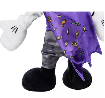 Disney Parks Happy Halloween Mickey Mouse Vampire Plush New with Tags