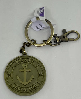 Disney Cruise Line Mickey Icon Anchor Circle Keychain New with Tag