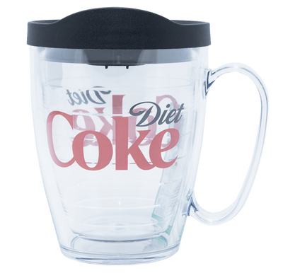 Authentic Coca-Cola Diet Coke Tervis Tumbler Mug with Lid 16oz New
