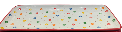 M&M's World Icon Rainbow Ceramic Serving Tray 14" New with Tag