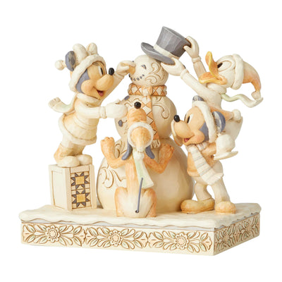 Jim Shore Disney Traditions Mickey Fab Four White Woodland Figurine New with Box