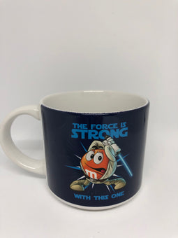 M&M's World Orange Star Wars the Force is Strong with This One Coffee Mug New