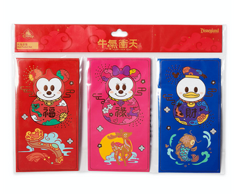 Disney Disneyland Mickey Friends Lunar New Year 2021 Red Packet Envelopes New