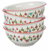Disney Retro Mickey Minnie Donald Goofy Christmas Holiday Bowl Set of 4 New