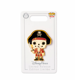 Disney Parks Pirates of the Caribbean Jolly Roger Funko Pop! Pin New with Card
