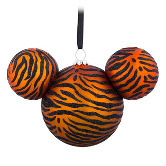 Disney Parks Animal Kingdom Mickey Icon Glass Ball Ornament New with Tag