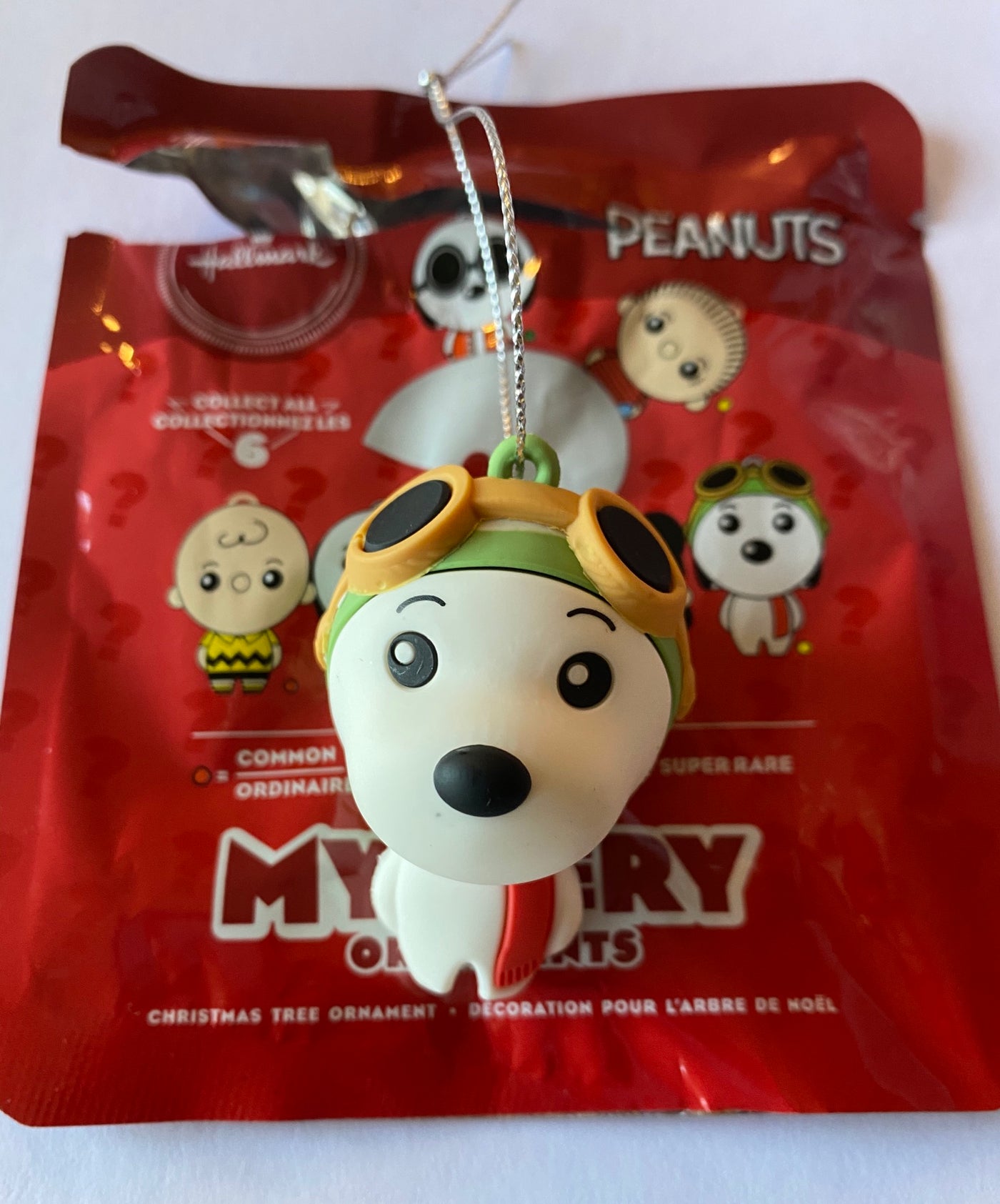 Hallmark Peanuts Gang Snoopy Flying Ace Mystery Christmas Ornament New