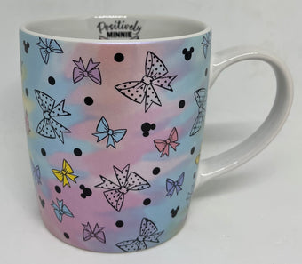 Disney Parks Positively Minnie Mouse Bows Polka Dots Mickey Heads Coffee Mug New