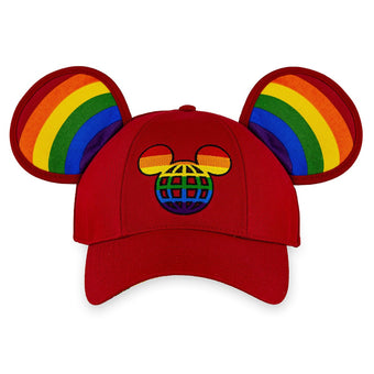 Disney Parks WDW Rainbow Mickey Ears Baseball Cap for Adults New with Tags