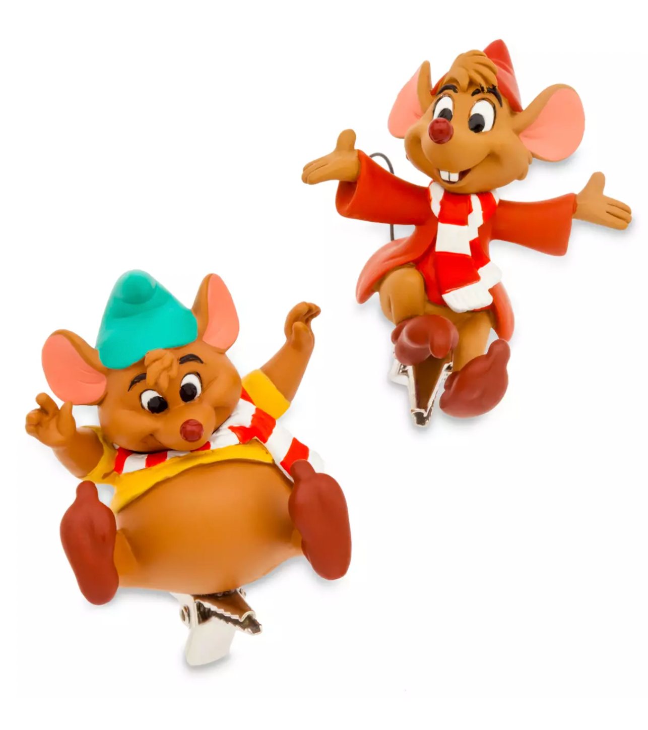 Disney Sketchbook Jaq and Gus Clip-On Christmas Ornament Set New