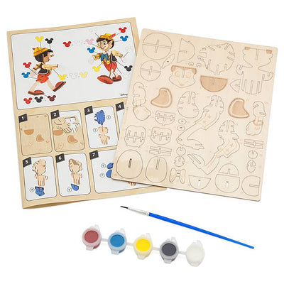 Disney Parks Ink & Paint Pinocchio 3D Wood Model and Paint Set New Sealed