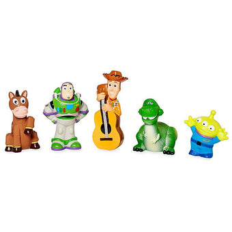 Disney Store Toy Story Bath Set Buzz Lightyear Woody Space Alien Rex Bullseye