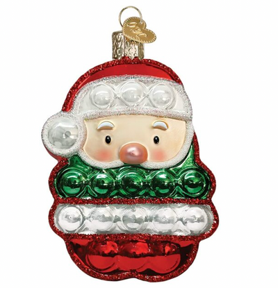 Old World Christmas Santa Popper Blown Glass Christmas Ornament New with Box