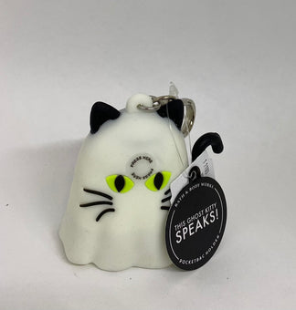 Bath and Body Works 2021 Halloween Ghost Kitty Pocketbac Holder Keychain New