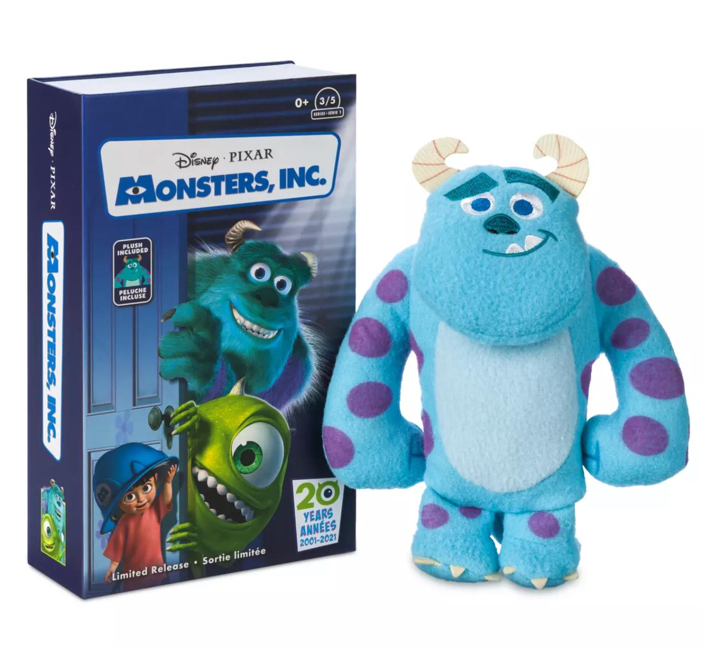 Disney Parks Sulley VHS Plush Monsters Inc. Small 7'' New