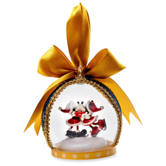 Disney Parks Turn of the Century Holiday Mickey Minnie Santa Globe Ornament New