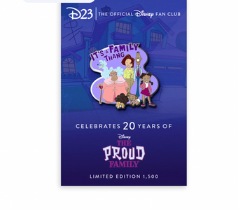 Disney D23 Exclusive The Proud Family 20th Pin Limited Edition New with Card