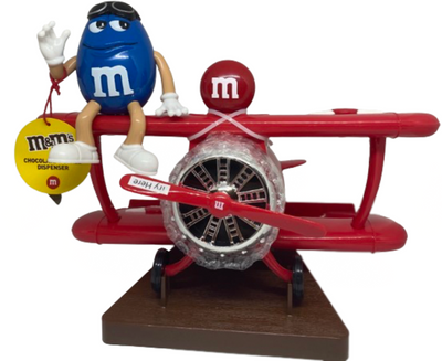 M&M's World Blue Character Red Airplane Candy Dispenser New with Tag