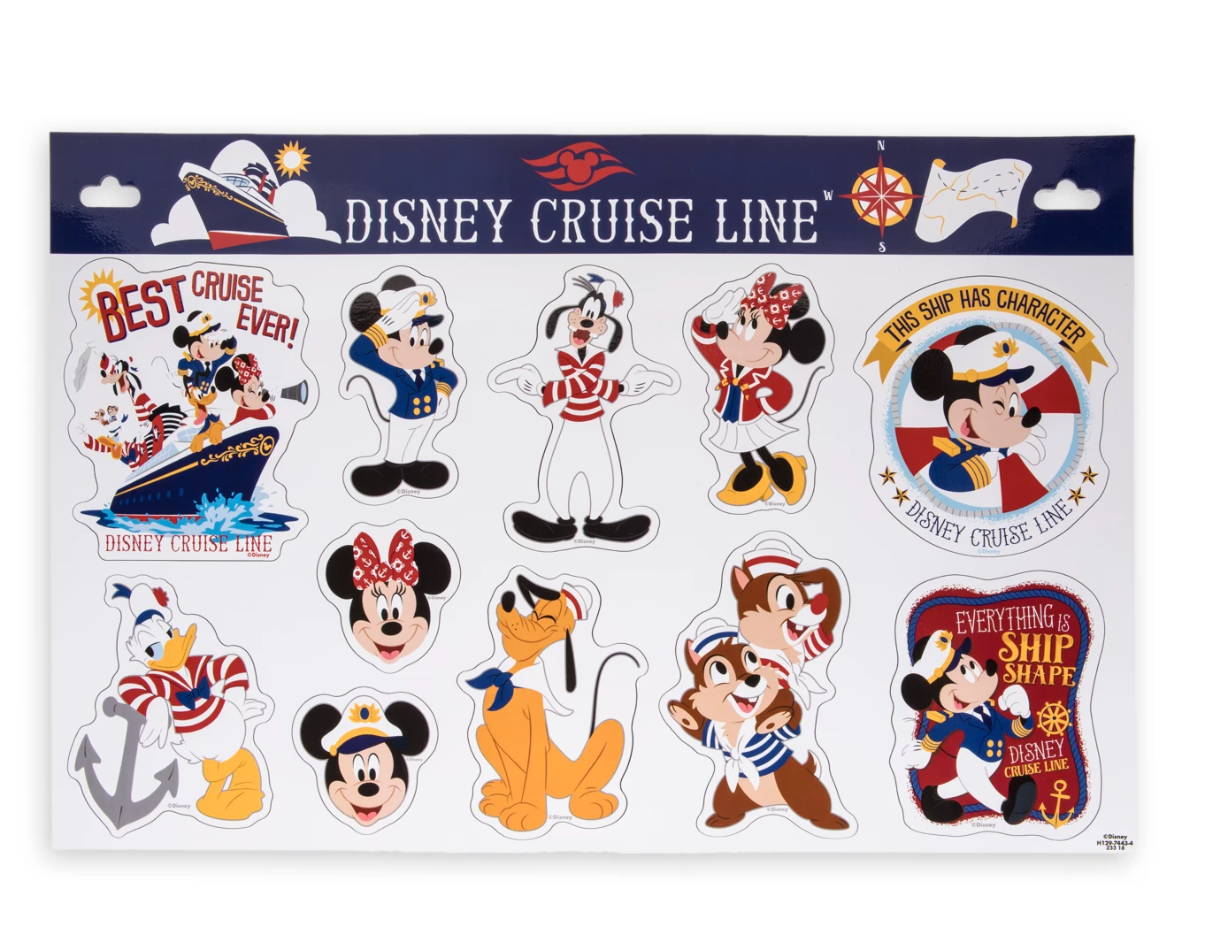 Disney Cruise Line Captain Mickey and Crew Stateroom Door Magnet Set New Sealed
