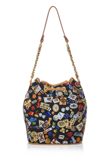 Casablanca Life is a Game Black Bucket Bag Made in Italy by Divo Diva New