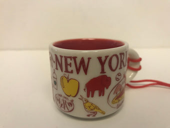Starbucks Coffee Been There New York Ceramic Mug Ornament New with Box