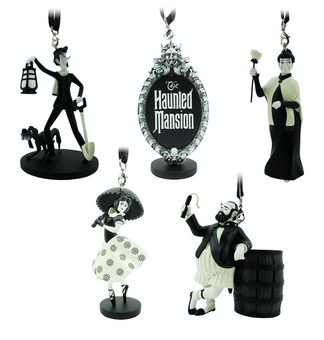 Disney Parks The Haunted Mansion Glow-in-the-Dark Ornament Set New with Box
