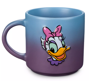Disney Parks Minnie Daisy Two Tones Purple Blue Ceramic Coffee Mug New With Tag