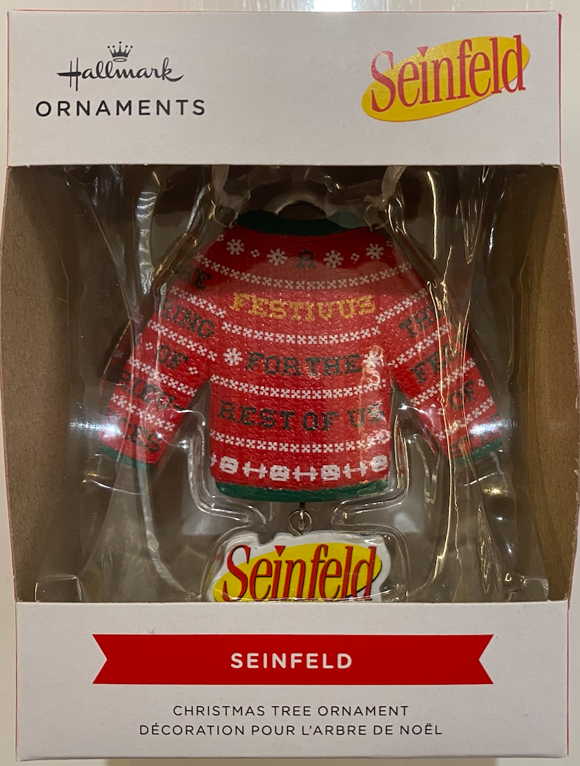 Hallmark 2021 Seinfeld Sweater Christmas Ornament New With Box