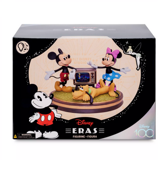 Disney 100 Eras Mickey Minnie Pluto Light-Up Musical Figurine New With Box
