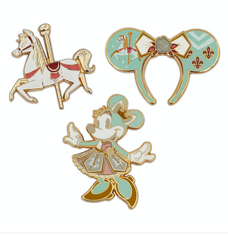 Disney Minnie The Main Attraction Enchanted King Arthur Carrousel Pin Set New