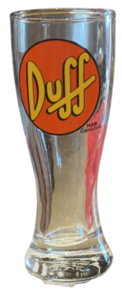 Universal Studios Simpson Duff Logo Glass Cup New With Tag