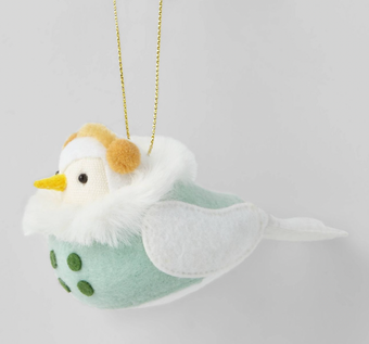 Target Bird with Yellow Earmuffs Christmas Tree Ornament Wondershop New