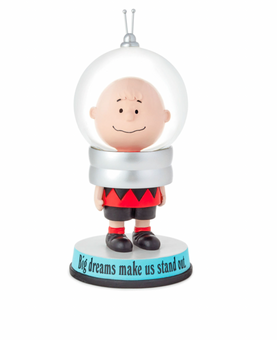 Hallmark Peanuts Charlie Brown Big Dreams Make Us Stand Out Snow Globe New Tag