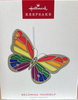 Hallmark 2022 Becoming Yourself Butterfly Metal Christmas Ornament New With Box