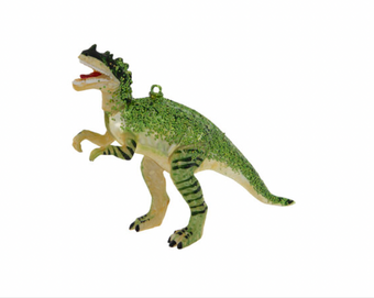 Robert Stanley 2021 Green Glitter T-Rex Dinosaur Christmas Ornament New with Tag