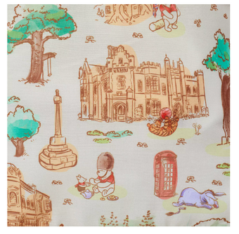 Disney Parks Epcot United Kingdom Winnie the Pooh and Pals Classic Tote New