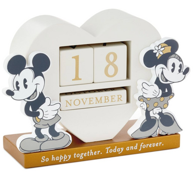 Hallmark Disney Mickey and Minnie Happy Together Perpetual Calendar New