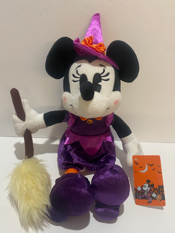 Disney Store Japan Halloween Minnie Mouse Witch Plush New with Tags