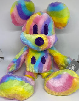 Disney Parks Pastel Tie-Dye Mickey Mouse Plush New with Tags