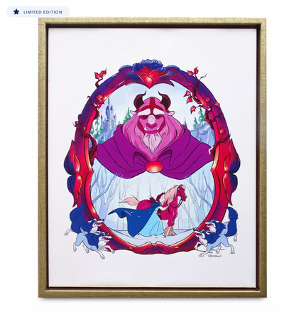 Disney Beauty and the Beast 30th Anniversary Framed Print Set New