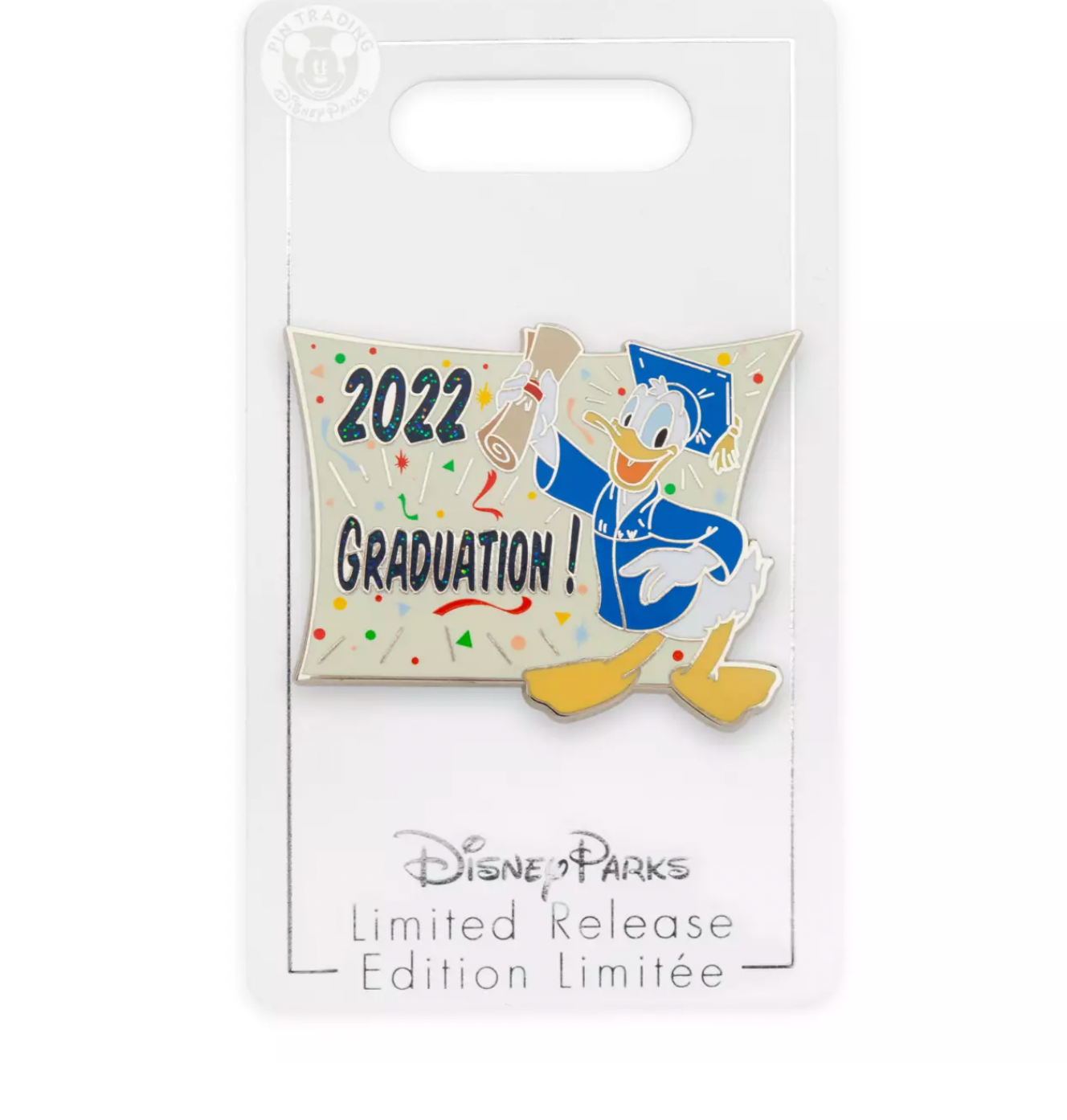 Disney Parks Graduation Day 2022 Donald Duck Pin Limited Release New with Card