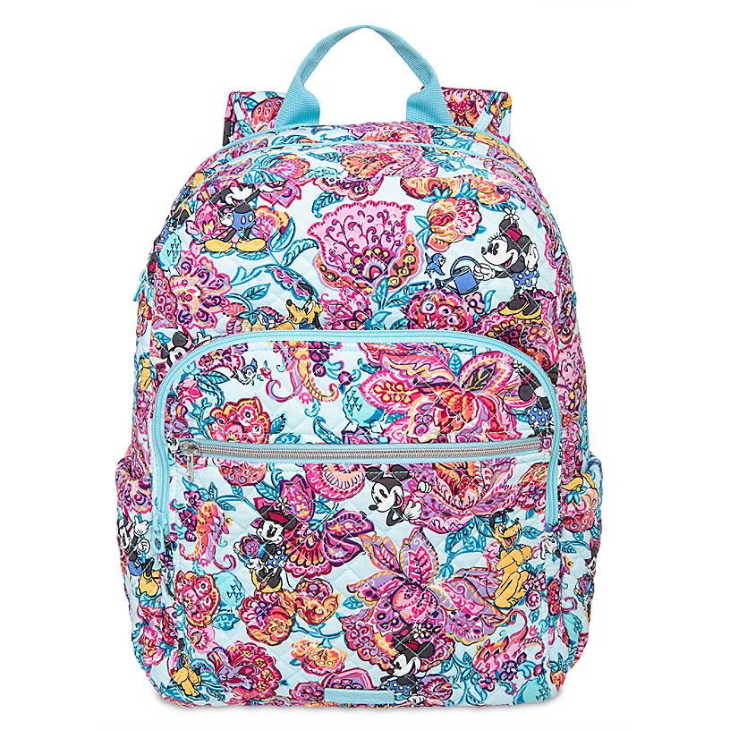 Disney Mickey Mouse Friends Colorful Garden Iconic Campus Backpack Vera Bradley