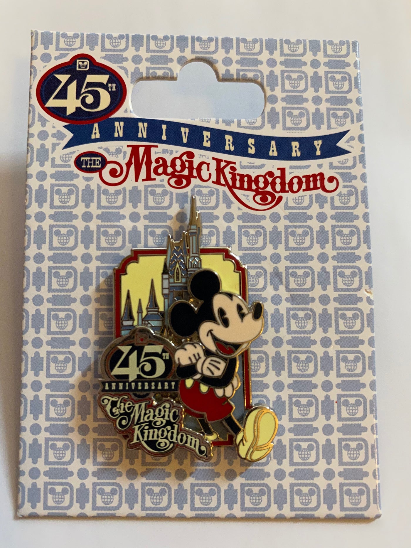 Disney Parks 45th Magic Kingdom Mickey Mouse Pin New with Card